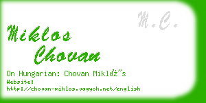 miklos chovan business card